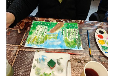 Warsztaty malarstwa dla seniorów - akrylowy pejzaż