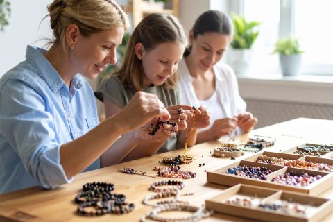 Warsztaty dla mamy i córki - tworzenie bransoletek z koralików...